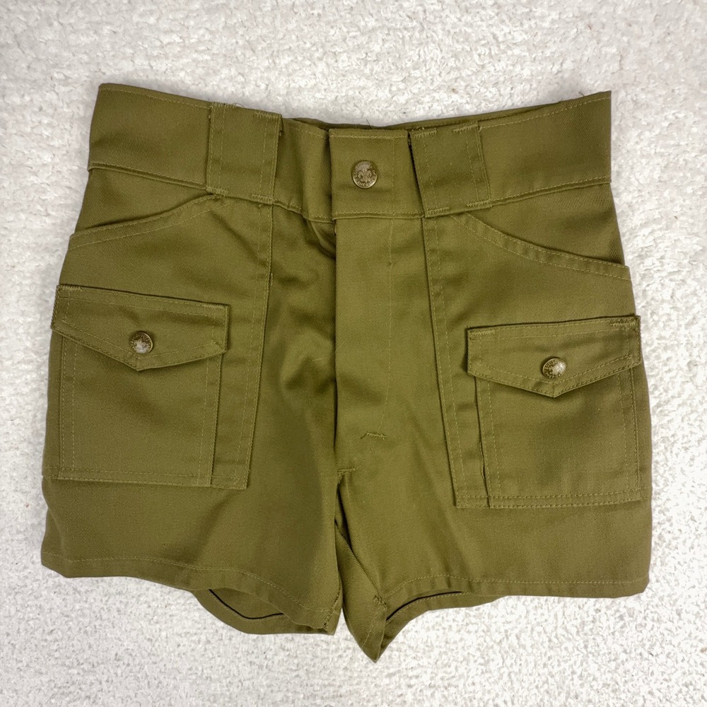Vintage Youth Boy Scouts of America BSA Official Uniform Shorts Olive Green NWT